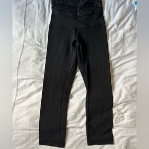 Lululemon Wunder Under waist mesh leggings Size 4